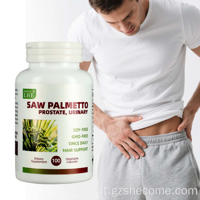 Saw Palmetto Capsules per la salute dei capelli e urinaria